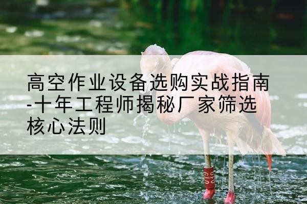 伊金霍洛旗剪叉式升降机厂家-高空作业设备选购实战指南-十年工程师揭秘厂家筛选核心法则