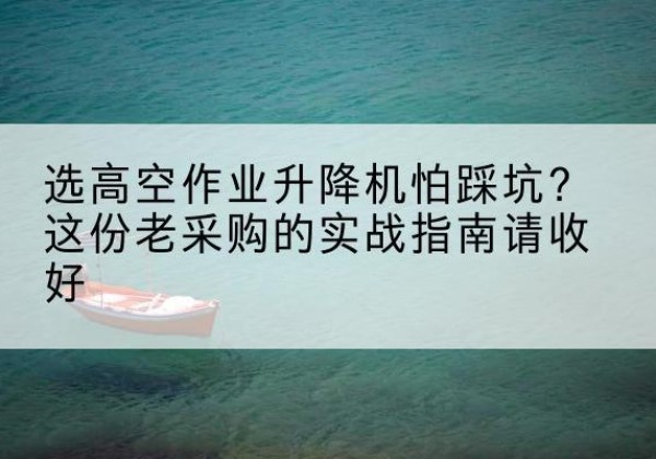 伊金霍洛旗高空作业升降机厂家推荐-选高空作业升降机怕踩坑？这份老采购的实战指南请收好